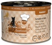 Karma dla kota bez sztucznych dodatków Catz Finefood WIEPRZOWINA+CIELĘ 190g