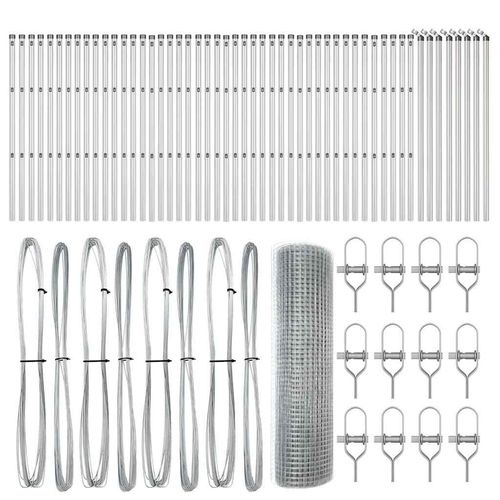 Ogrodzenie z słupkami Srebrny 0.4 x 100 m Stal na Arena.pl