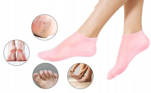 Silikonowe skarpetki na spękane pięty regenerujące pięty do zabiegów 2 par na Arena.pl