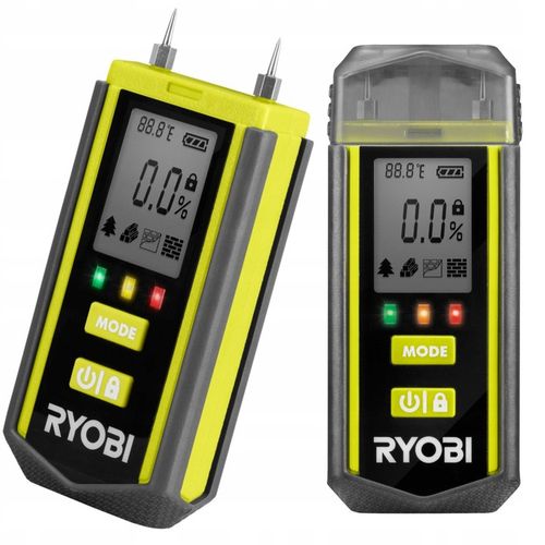 RYOBI MIERNIK WILGOTNOŚCI WILGOTNOŚCIOMIERZ DREWNA BETONU LED RBPINMM1 na Arena.pl