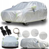 SOLIDNY POKROWIEC OCIEPLANY WODOODPORNY PEVA NA AUTO ZIMĘ ZESTAW XL SUV