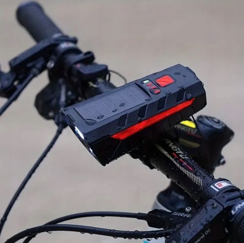 Lampa Rowerowa Lampka Solarna Na Kierownicę USB Zestaw Przód + Tył LED na Arena.pl