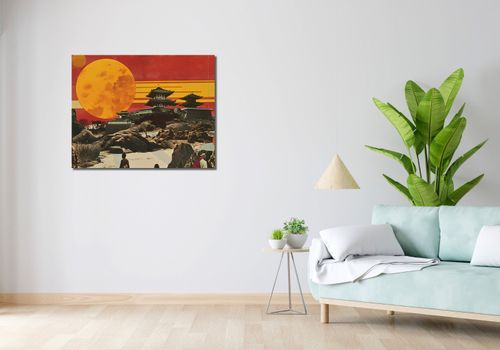 Obraz 90x70cm Krajobrazy Czerwonego Słońca na Arena.pl