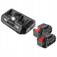GRAPHITE POWERPACK szybka ŁADOWARKA 3A +2x AKUMULATOR 4Ah BOOST UP Energy+