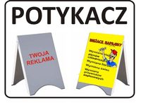 POTYKACZ REKLAMOWY stojak 60x40 oklejony reklama