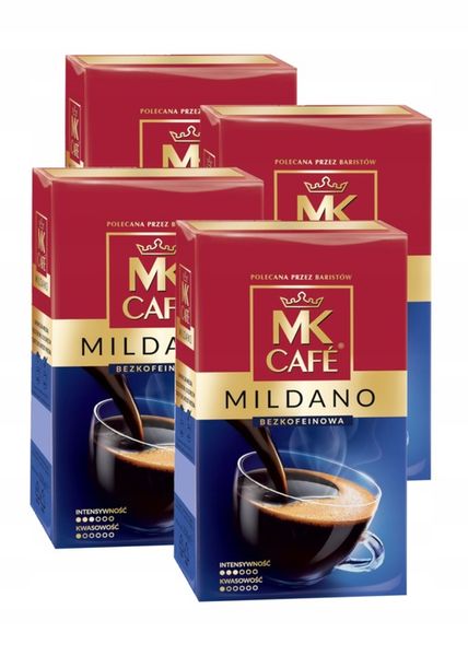 4 x Kawa mielona bezkofeinowa MK CAFE MILDANO 0,25 zdjęcie 1