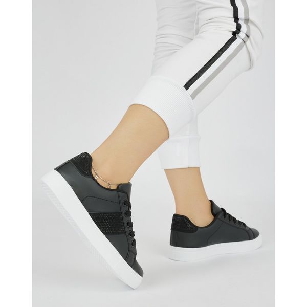 Czarne sneakersy na platformie r.40 zdjęcie 4