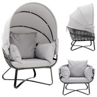 fotel ogrodowy ze składanym daszkiem bocianie gniazdo kokon na balkon ogród