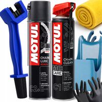 Motul Smar Zmywacz Do Łańcucha Rowerowego Szczotka Pojemnik Fibra Rękawiczk