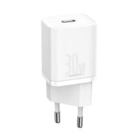 super szybka ładowarka sieciowa si 1c usb-c 30w pd qc biały