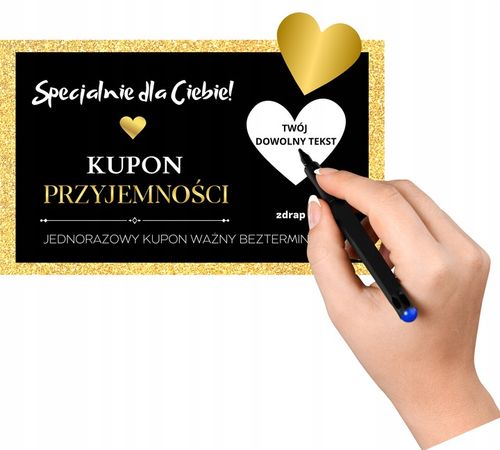 ZESTAW KUPONY MIŁOŚCI ZDRAPKI PREZENT NA DZIEŃ CHŁOPAKA DZIEWCZYNY DLA PAR na Arena.pl