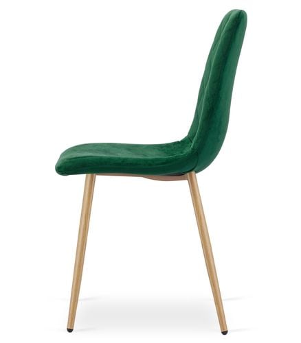 Krzesło TURIN - ciemna zieleń aksamit / nogi kolor drewna x 1 na Arena.pl