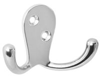 WIESZAK CHROM PODWÓJNY PRZYKRĘCANY 2 ŚRUBY DAS METAL