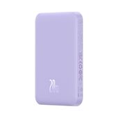 Mini powerbank Baseus 5000mAh 20W + kabel USB-C (20V/3A) fioletowy