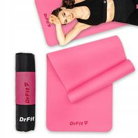 DrFit Zestaw Mata do ćwiczeń TPE Pokrowiec Joga Fitness Pilates wytrzymała