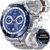 SMARTWATCH ZEGAREK MĘSKI JĘZYK POLSKI ROZMOWY WYSOKA JAKOŚĆ ZESTAW PASKÓW