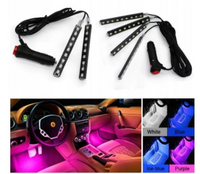 OŚWIETLENIE WNĘTRZA AUTA KABINY SAMOCHODU RGB LED