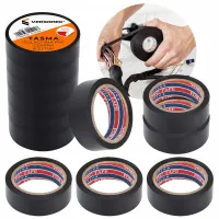 Taśma izolacyjna mocna 6m czarna pcv 6szt rolek izolacja 17mm zestaw