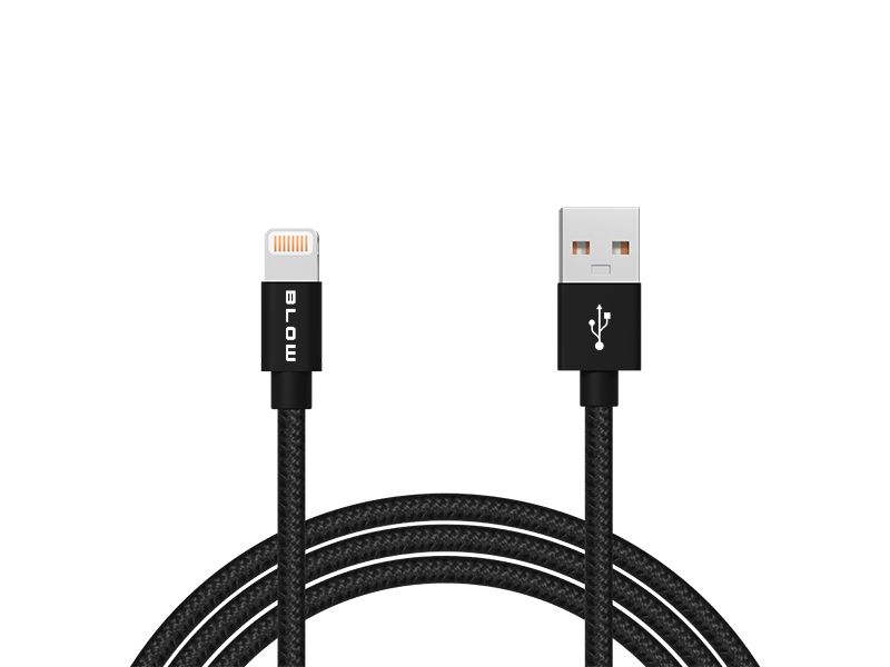 Przyłącze USB A - iPhone 1,5m plecionka BLISTER zdjęcie 1