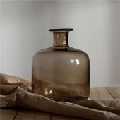 Przezroczysty Wazon Szklany -  Hydroponika - DOSKONAŁA OZDOBA Salonu Brązowy S