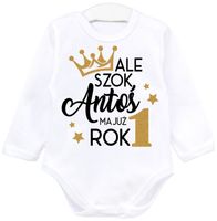 Body dł rękaw Ale szok mam już rok IMIĘ BROKAT 86