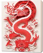 Obraz 70x90cm Czerwony Smok