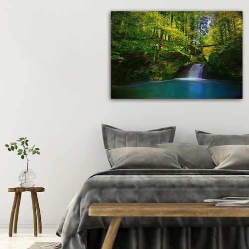 Deco Panel, Wodospad i jesienne drzewa 4 120x80 na Arena.pl