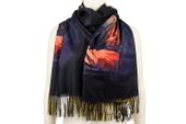 Ciepły Szal Damski Szalik Wielokolorowy Obraz Malarski Duży Q99