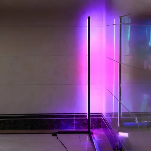 LAMPA PODŁOGOWA STOJĄCA LED RGB NAROŻNA PILOT APKA na Arena.pl