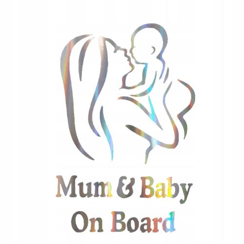 Naklejka Mum & Baby on Board Ostrzeżenie Znak Informacja dla Kierowców Hit na Arena.pl