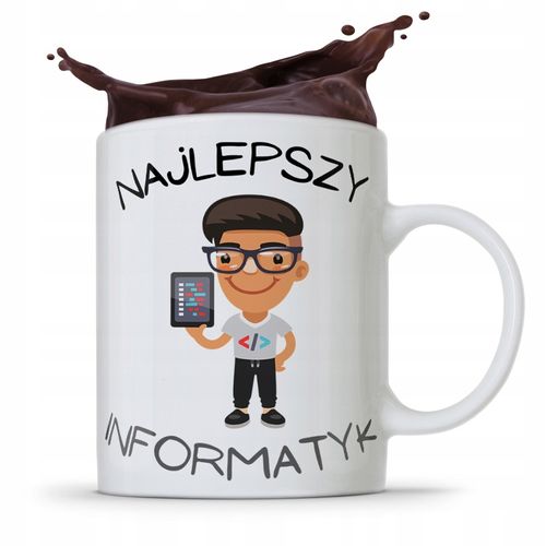 Kubek Informatyka Programisty Najlepszy Informatyk Z Nadrukiem Ze Zdjęciem na Arena.pl