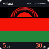 Karta eSIM Internet Malawi 5 GB na 30 dni - bez rejestracji