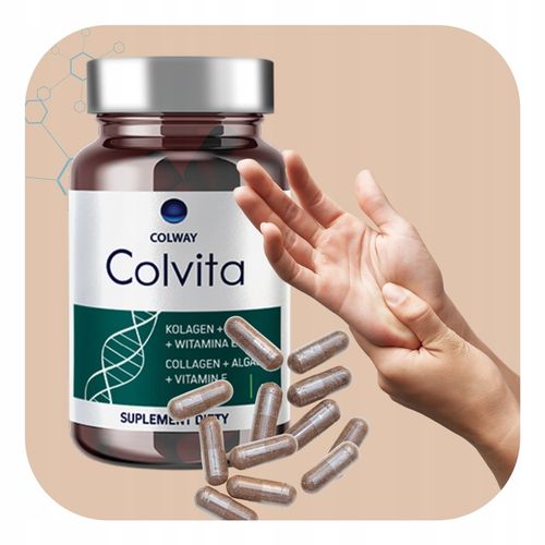 Kolagen liofilizowany Zdrowe Stawy Mocne Kości Algi Wit.E Colvita 60 Colway na Arena.pl