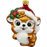 Bombka choinkowa ręcznie malowana - Świąteczny Jelonek