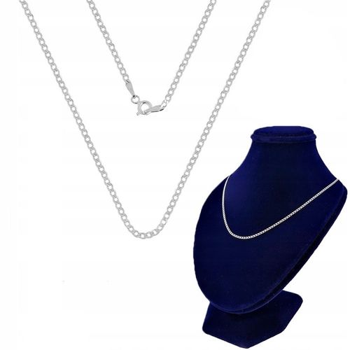 Klasyczny Srebrny Łańcuszek Pancerka Srebro 925 Naszyjnik 45 cm x 2 mm na Arena.pl