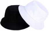 Czapka BUCKET HAT kapelusz RYBACKI dwustronny  KR11_Czarnobiały