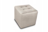 Pufa Pikowana Kostka Tapicerowana salon Siedzisko Guziki