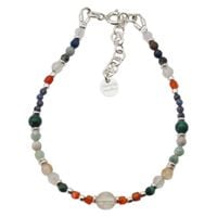 Bransoletka znak zodiaku byk - mix kamieni i srebro