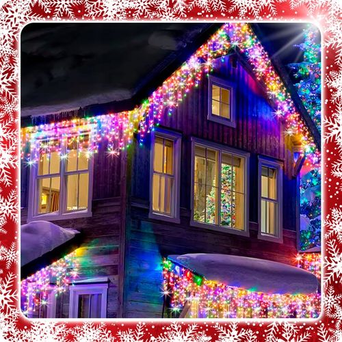 SOPLE 500 LED LAMPKI MULTIKOLOR + FLASH 23m GIRLANDA Świąteczna Kurtyna na Arena.pl