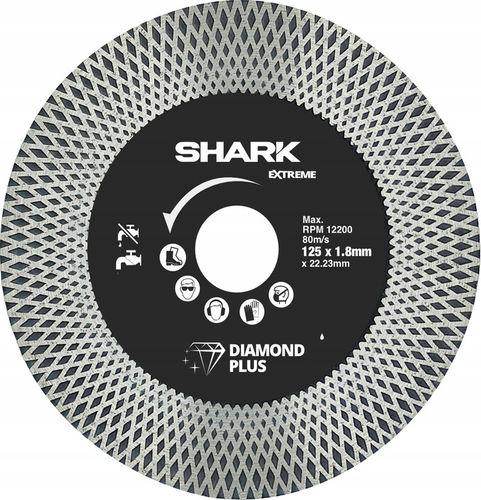 Tarcza diamentowa 125 do cięcia pod kątem 45 stopni gresu SHARK na Arena.pl