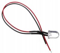 Dioda LED 3mm 12V z przewodem biała DPF FAP wypalanie filtra cząstek