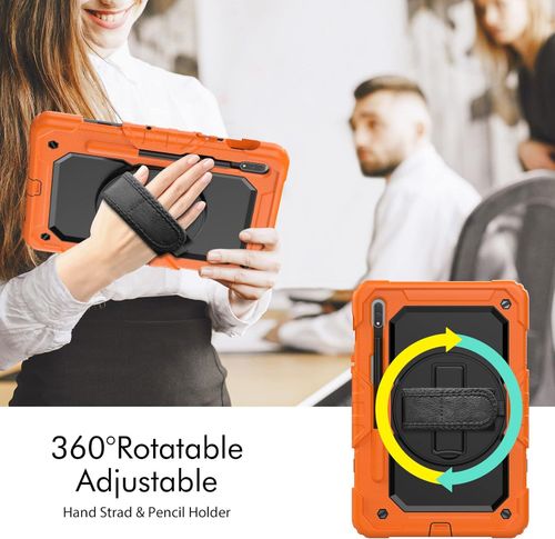 Etui do Samsung Galaxy Tab S8/S7 11" z Paskiem na Ramię Pomarańczowe na Arena.pl