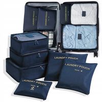 KOMPLET 6 SZTUK ORGANIZERÓW PODRÓŻNYCH DO WALIZKI NA ODZIEŻ BUTY