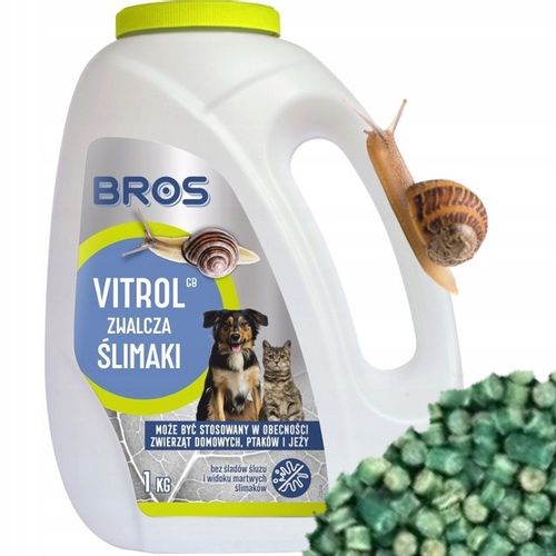 BROS VITROL GB naturalny granulat na ślimaki bezpieczny dla zwierząt 1kg na Arena.pl