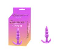 korek analny lovesecret sensual t plug 08 fioletowy 9,3 cm