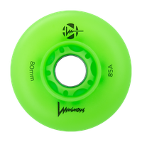Kółka świecące do rolek Luminous Led 80mm/85A Green Apple 4 sztuki
