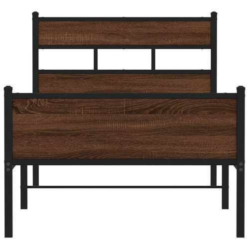 Łóżko bez materaca, brązowy dąb, 80x200 cm na Arena.pl