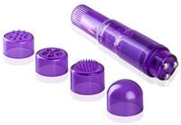 SUPER MASAŻER DO CIPKI I ŁECHTACZKI 4 KOŃCÓWKI FIOLET