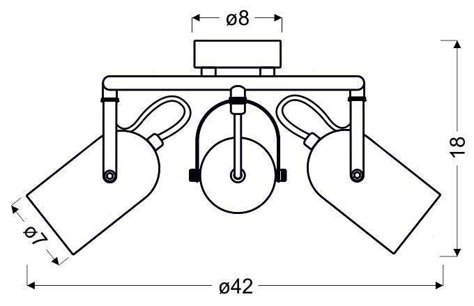 Gray spirala 3x40W E14 szary zdjęcie 2