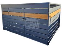 Wiata śmietnikowa 4x2,1m Antracyt + jasny orzech Schowek ogrodowy GP358